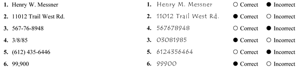 Sample Problem for Proofing Information