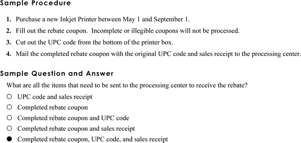 Sample Problem for Understanding Written Procedures