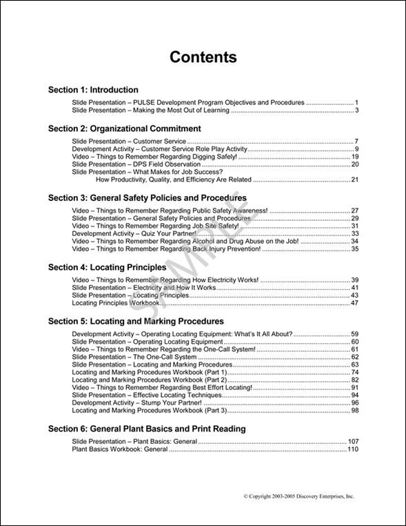 PULSE Classroom Activities Guide Sample Page 1