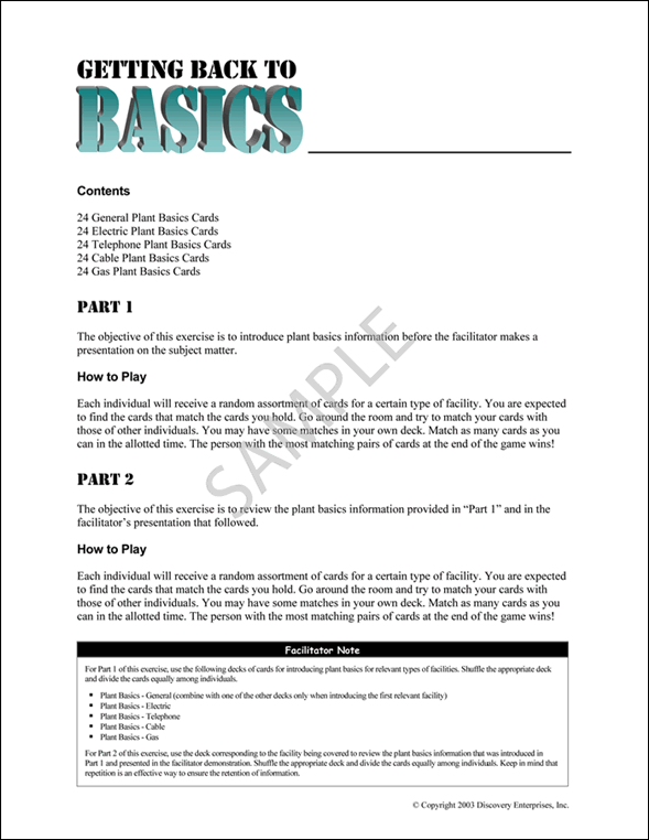 PULSE Getting Back to Basics Sample Page