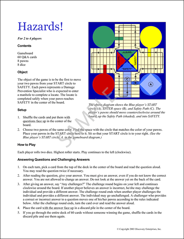 PULSE Hazards! Sample Page 1