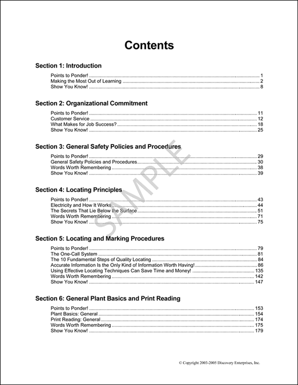PULSE Reading Materials Guide Sample Page 1