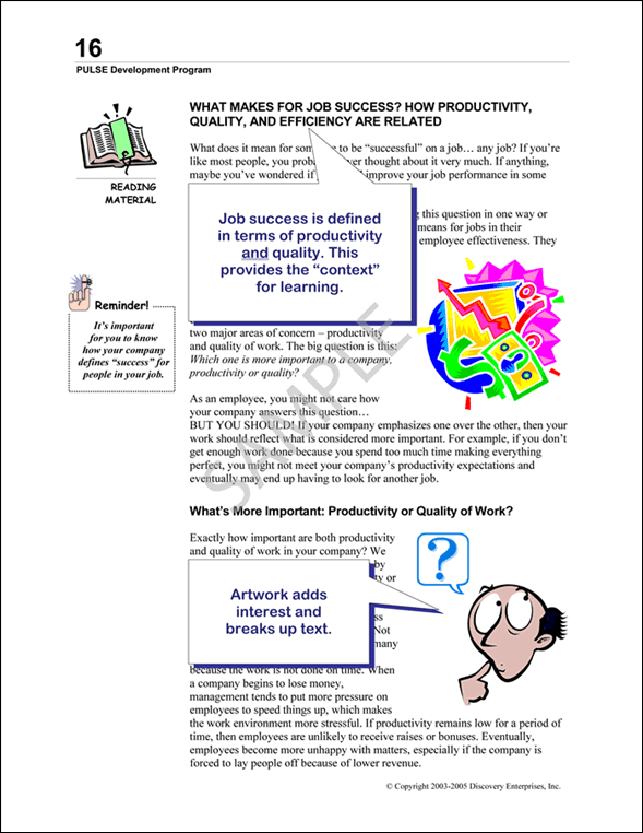 PULSE Reading Materials Guide Sample Page 4